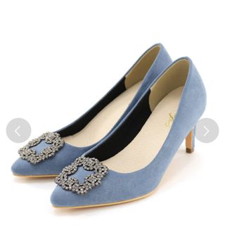 マノロブラニク(MANOLO BLAHNIK)のAmelie様専用 マノロブラニク  風 ビジューパンプス(ハイヒール/パンプス)