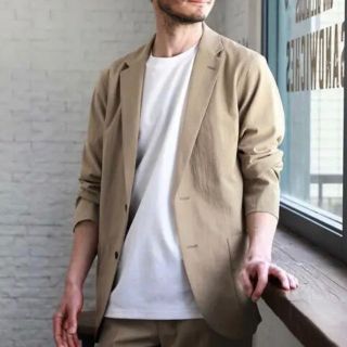 ユナイテッドアローズグリーンレーベルリラクシング(UNITED ARROWS green label relaxing)のグリーンレーベルリラクシング/ウォッシャブルジャケット/ベージュ/アローズ(テーラードジャケット)