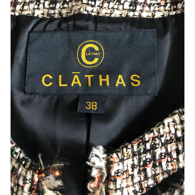 CLATHAS(クレイサス)のCLATHAS クレイサス ツィードジャケット Mサイズ 卒業式 入学式にも♪ レディースのジャケット/アウター(ノーカラージャケット)の商品写真