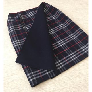 バーバリー(BURBERRY)の《美品》Burberrys 希少☆woolラップスカート  リバーシブル(ひざ丈スカート)