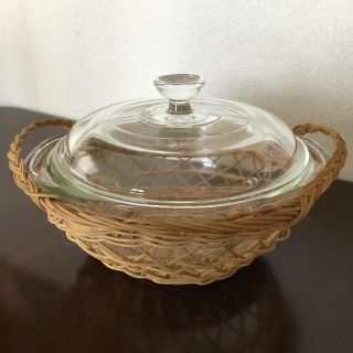 パイレックス(Pyrex)のバスケット付きパイレックスキャセロール(調理道具/製菓道具)