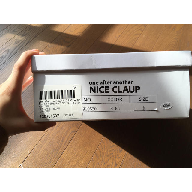 one after another NICE CLAUP(ワンアフターアナザーナイスクラップ)の【お値下げ】NICE CLAUP リボン厚底パンプス レディースの靴/シューズ(ハイヒール/パンプス)の商品写真