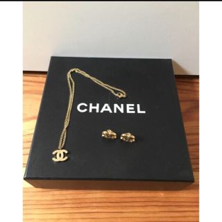 シャネル(CHANEL)の百貨店購入 値下げ！正規品！！シャネル ゴールドネックレス&イヤリング(ネックレス)