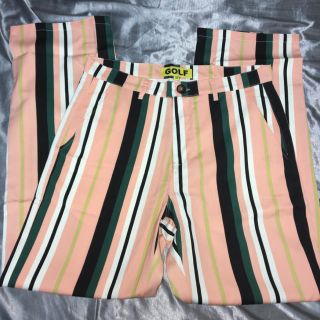 シュプリーム(Supreme)のgolf wang striped pant pink 32(スラックス)