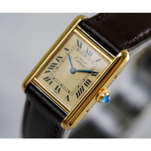 美品 カルティエ マスト タンク アイボリー SM Cartier39CARTIER