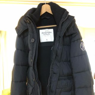 アバクロンビーアンドフィッチ(Abercrombie&Fitch)のアバクロ ダウン 黒 XL サイズ メンズ(ダウンジャケット)