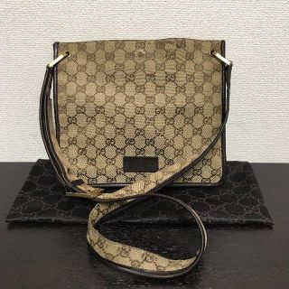 グッチ(Gucci)のグッチ　ショルダーバッグ　ＧＧキャンバス　レザー(ショルダーバッグ)