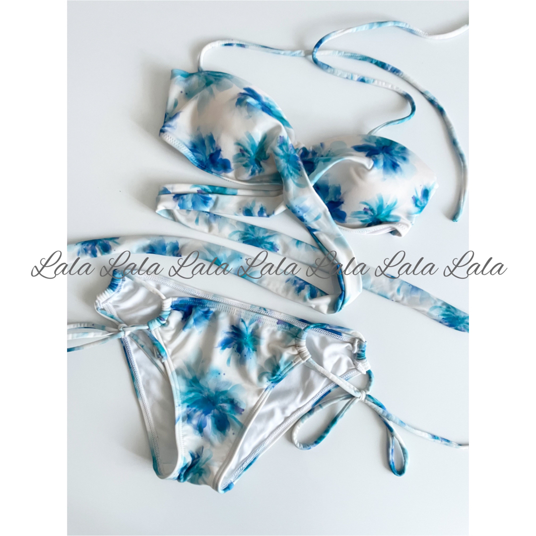 Amulet blue flower 4way 水着 ビキニ 上下セット レディースの水着/浴衣(水着)の商品写真