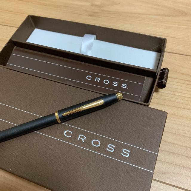 CROSS(クロス)の新品未使用 cross ボールペン ブラック ゴールド インテリア/住まい/日用品の文房具(ペン/マーカー)の商品写真