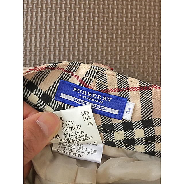 BURBERRY BLUE LABEL(バーバリーブルーレーベル)のバーバリー チェック パンツ 美品 レディースのパンツ(カジュアルパンツ)の商品写真