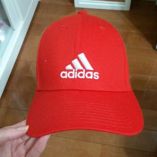 アディダス(adidas)のadidas キャップ レッド(キャップ)