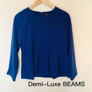デミルクスビームス(Demi-Luxe BEAMS)の Demi-Luxe BEAMS ペプラムブラウス ロイヤルブルー(シャツ/ブラウス(長袖/七分))