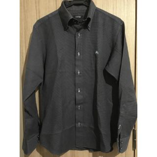 バーバリーブラックレーベル(BURBERRY BLACK LABEL)の千鳥柄 ダークグレーシャツ(シャツ)