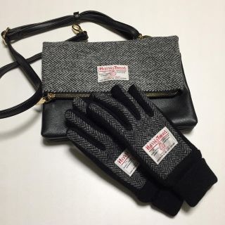 ハリスツイード(Harris Tweed)のハリスツイード しまむら コラボ バッグ&手袋のセット(ショルダーバッグ)