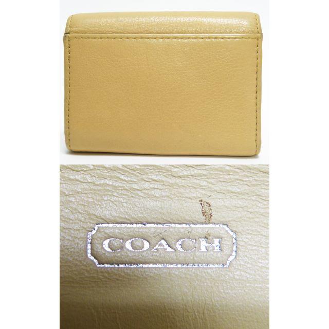 COACH(コーチ)のCOACHコーチカードケース 名刺入れ レザー 茶 良品 正規品 レディースのファッション小物(名刺入れ/定期入れ)の商品写真