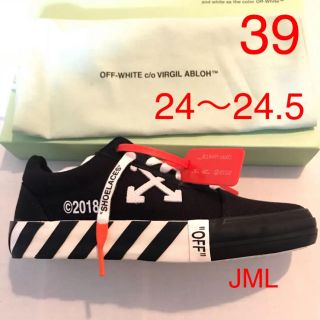 オフホワイト(OFF-WHITE)のOFF-WHITE VULC LOW TOP SNEAKER 黒 39(スニーカー)