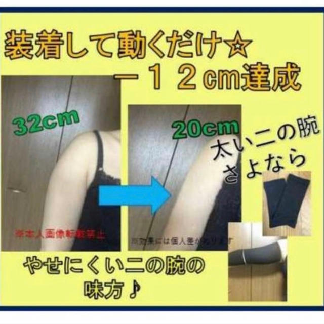 【大好評】二の腕シェイパー 二の腕バンド 着圧 ダイエット 脂肪燃焼 コスメ/美容のダイエット(エクササイズ用品)の商品写真