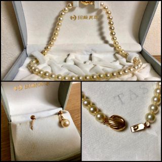 TASAKI パールネックレス&イヤリング 貴重なスワンのクラスプ