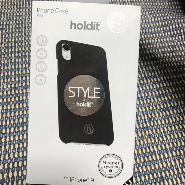 iphone6s 衝撃 ケース 、 iPhoneXRケース holdit 北欧ブランド ブラックの通販 by まつり's shop｜ラクマ