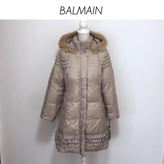 バルマン(BALMAIN)の【新品タグ付】BALMAIN 裾フリル ダウンコート(ダウンコート)