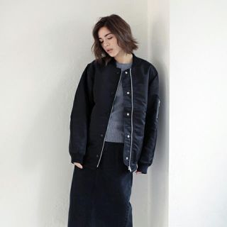 アズールバイマウジー(AZUL by moussy)のミドル丈 中綿 MA-1 ブルゾン(ブルゾン)