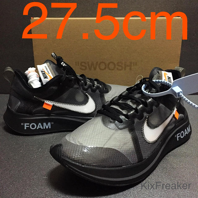 NIKE(ナイキ)の黒タグ 27.5 NIKE OFF WHITE ZOOM FLY オフホワイト メンズの靴/シューズ(スニーカー)の商品写真