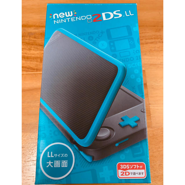 【良品】New ニンテンドー ２ＤＳ ＬＬ ブラック×ターコイズゲームソフト/ゲーム機本体