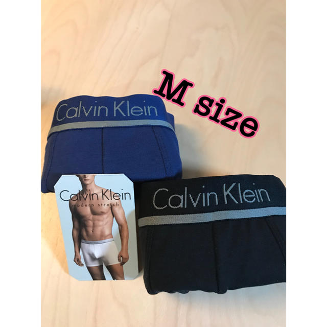 正規品新品Calvin Klein　ボクサーパンツ 2枚組(ブルー.ブラック)M