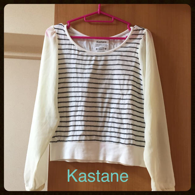 Kastane(カスタネ)のKastane☆袖シフォンカットソー レディースのトップス(カットソー(長袖/七分))の商品写真