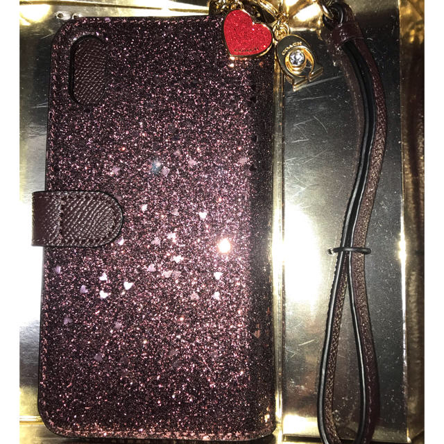 コーチ coach iphon X ケース 手帳型 ピンクグリッター♡新品未使用