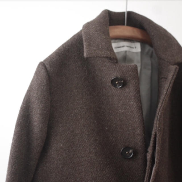 コモノリプロダクツ◯シングルウールトレンチコートc1定価¥58000 流行