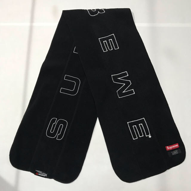 Supreme(シュプリーム)の17FW Supreme Polartec Logo scarf【BLACK】 メンズのファッション小物(マフラー)の商品写真