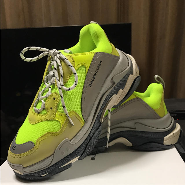 ラッピング不可】 Balenciaga - 43 yellow tripleS BALENCIAGA 新品 スニーカー