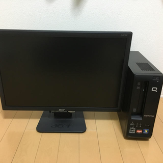 エイサー(Acer)の【美品】デスクトップパソコン(compaq cq1000 pc)とディスプレイ(デスクトップ型PC)