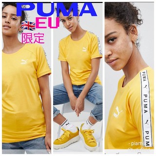 プーマ(PUMA)のイギリス限定　日本未発売　Puma プーマ　ブランドロゴTシャツ　イエロー SM(Tシャツ(半袖/袖なし))