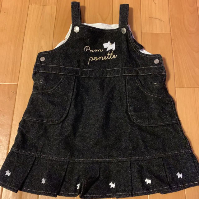 pom ponette(ポンポネット)のジャンスカ♦︎95サイズ キッズ/ベビー/マタニティのキッズ服女の子用(90cm~)(スカート)の商品写真