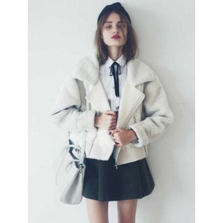 エモダ(EMODA)のTEDDY BOMBER emoda ムートン切り替えボアジャケット(ムートンコート)