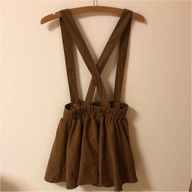 新品同様nohea茶色ブラウンサロペットフレアスカート レディースのスカート(ミニスカート)の商品写真
