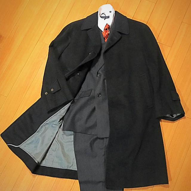 Crombie クロンビー ☆ カシミヤ100% ロングコート ブラック コート