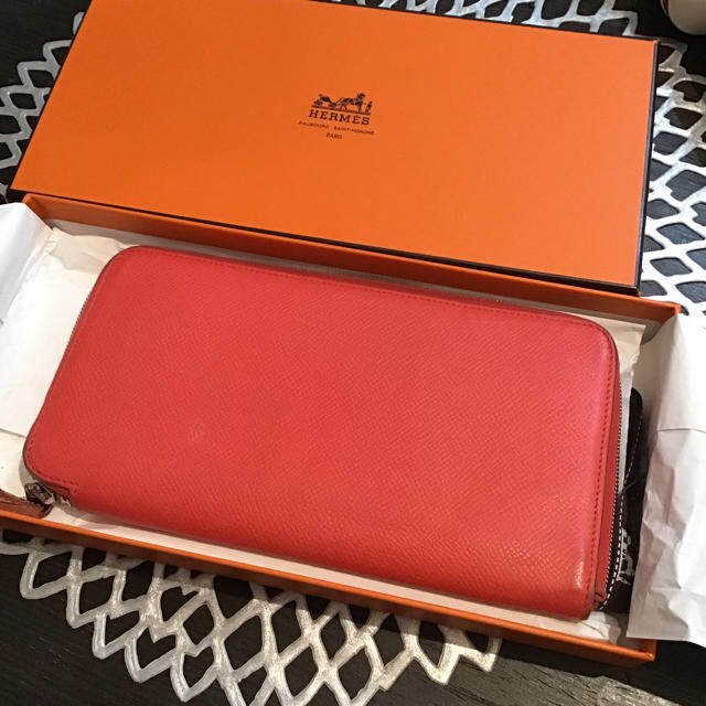 HERMES エルメス 長財布 アザップ シルクイン フランボワーズU印