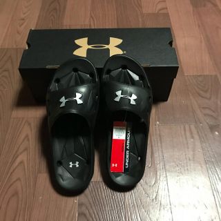 アンダーアーマー(UNDER ARMOUR)の再入荷 希少 アンダーアーマー サンダル 26cm ブラック シャワー ロッカー(サンダル)