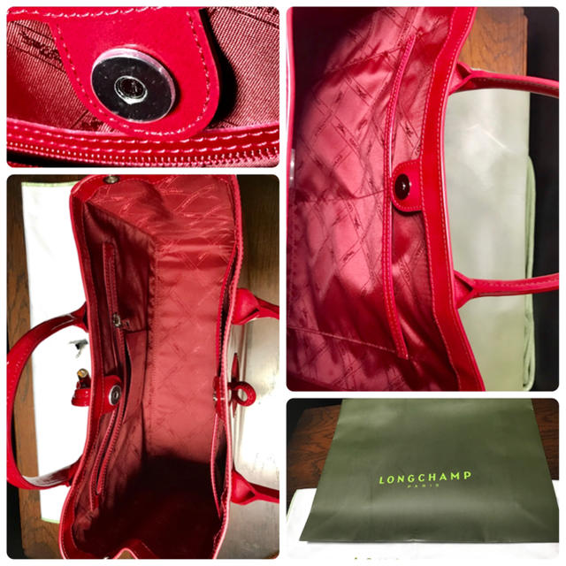 LONGCHAMP(ロンシャン)の【SALE】新品◾️ロンシャン ロゾ エナメル トートバッグ レッド赤 レディースのバッグ(トートバッグ)の商品写真