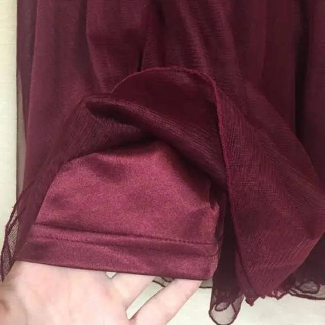 heather(ヘザー)のHeather チュールスカート ワインレッド レディースのスカート(ひざ丈スカート)の商品写真