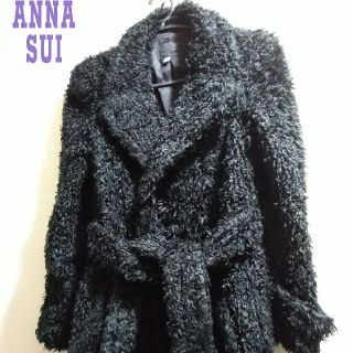 アナスイ(ANNA SUI)のAnna suiアナスイ★プードルファージャケット黒(毛皮/ファーコート)