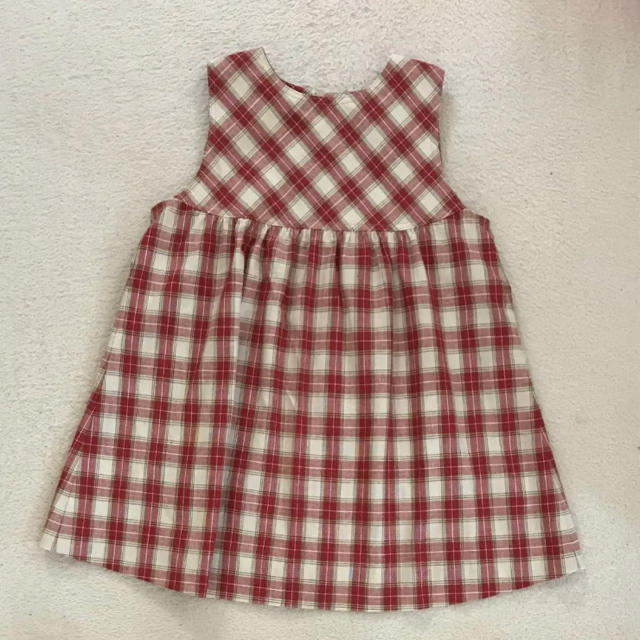 ハンドメイド ワンピース キッズ/ベビー/マタニティのキッズ服女の子用(90cm~)(ワンピース)の商品写真