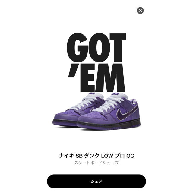 NIKE(ナイキ)の【即完売品】NIKE sb purple lobster concepts27 メンズの靴/シューズ(スニーカー)の商品写真