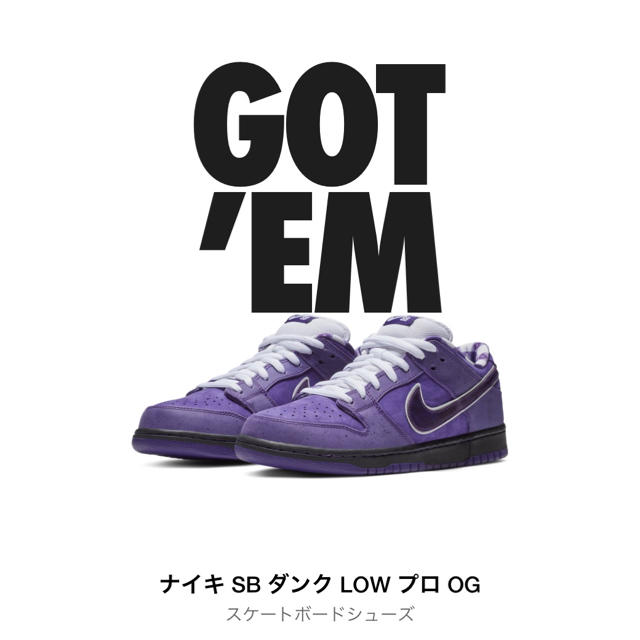 NIKE(ナイキ)の☆27センチ☆ NIKE SB DUNK LOW ナイキ パープルロブスター メンズの靴/シューズ(スニーカー)の商品写真