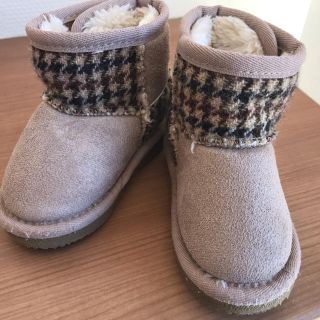 シマムラ(しまむら)の美品 ハリスツイード フェイクムートンブーツ 13cm(ブーツ)