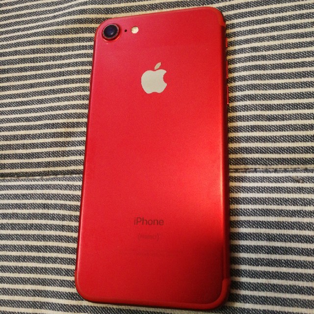 美品 iphone7 128gb au レッド - スマートフォン本体