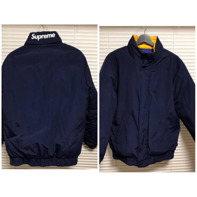 Supreme(シュプリーム)のsupreme バイカラー ダウンジャケット 青 黄色 メンズのジャケット/アウター(ダウンジャケット)の商品写真